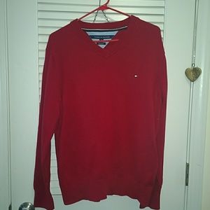 Red Tommy Hilfiger Mens Sweater